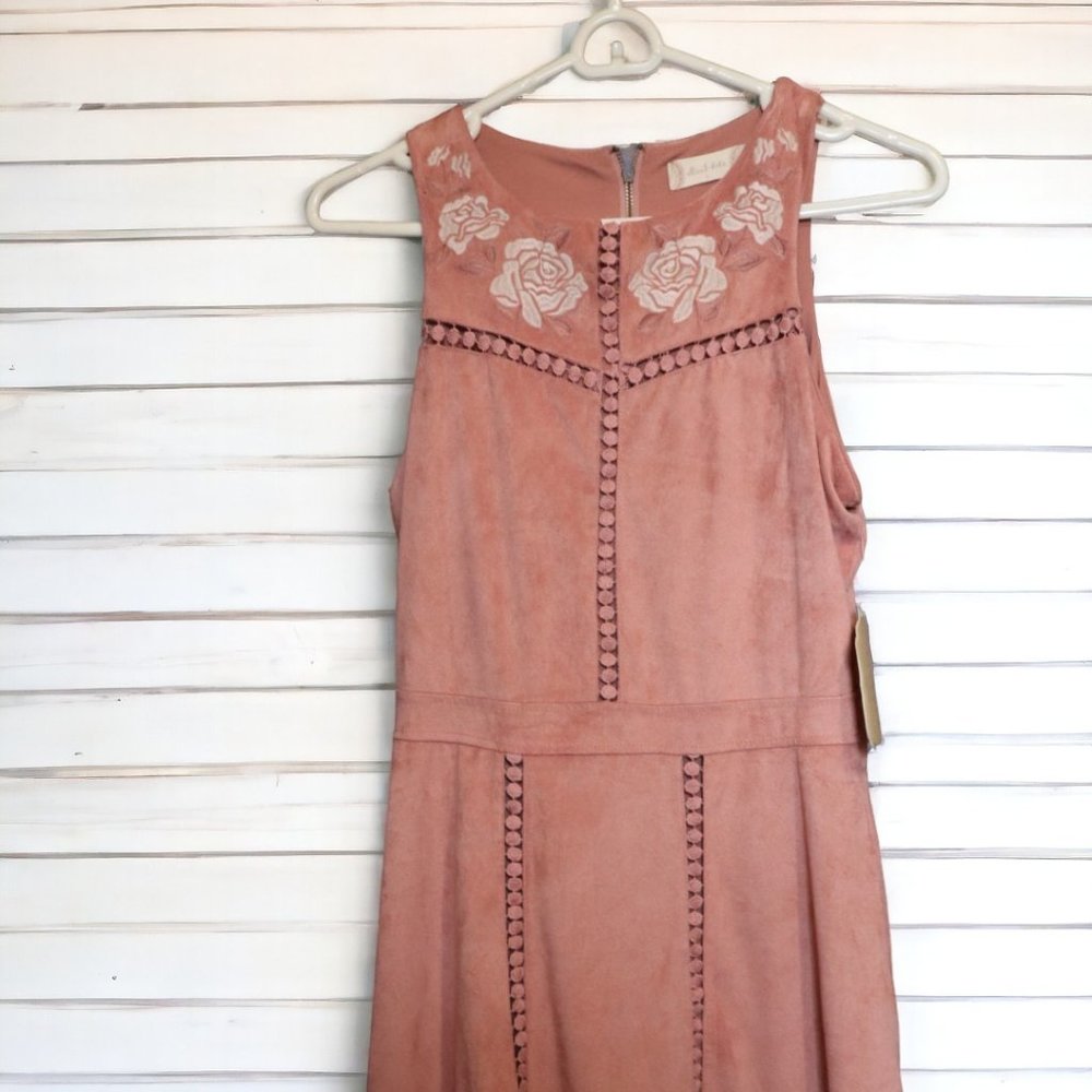 Altar'd State Women's Velvet Pink Dress Size Large BRAND NEW